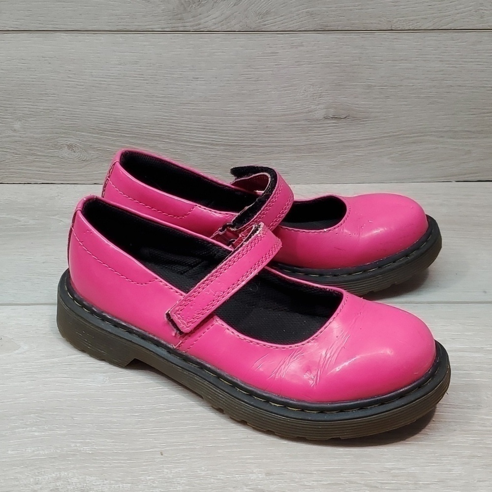 Dr.Martens Kids Girls Pink Tractor Platform Chunky Clogs Loafer shoes sz 2